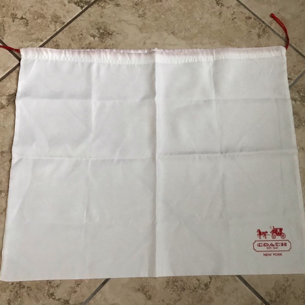 Coach Satin Drawstring Dust Bag for Handbag Extra Large